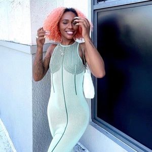 Colorblock Green forever 21 dress